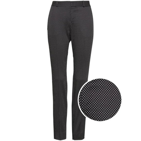 Banana Republic Ryan Slim-Straight Polka Dot pants SIze 14 - Picture 6 of 11